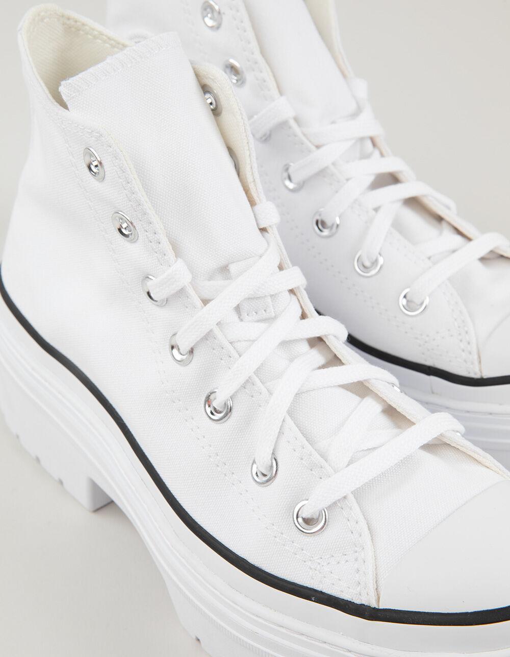 CONVERSE Chuck Taylor All Star Lugged Heel Womens High Top Platform Shoes - WHITE Product Image