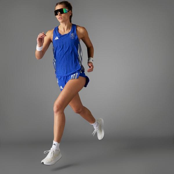 adidas Boston Marathon 2025 Adizero Tank Top Lucid Blue L Womens Product Image