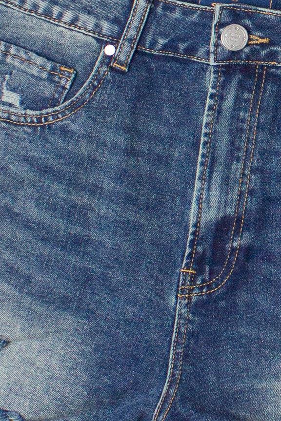 Vintage Wash Distressed Cut Off Shorts Product Image