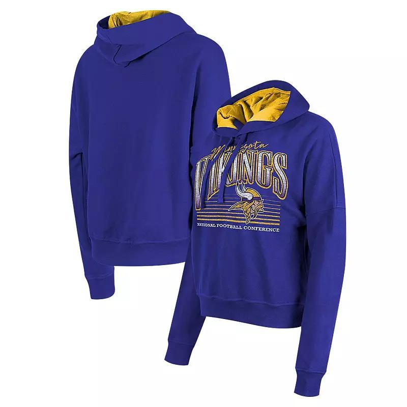 Women's New Era Purple Minnesota Vikings Boxy Pullover Hoodie, Size: Medium Product Image