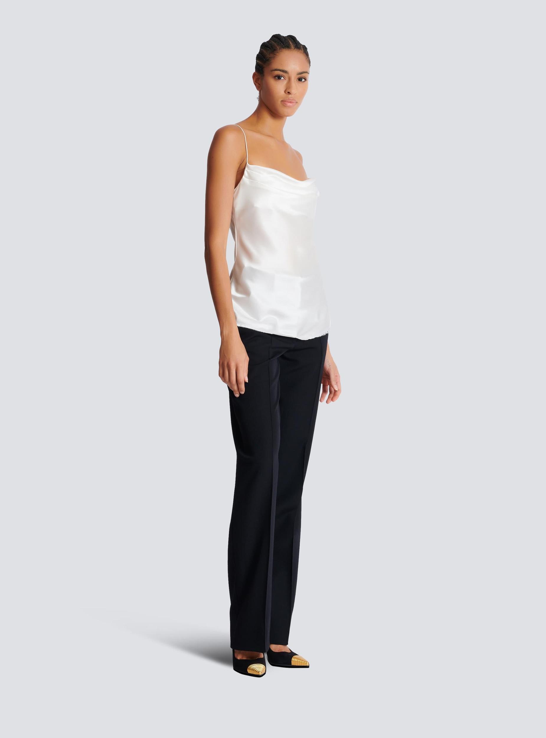 Draped satin top Product Image