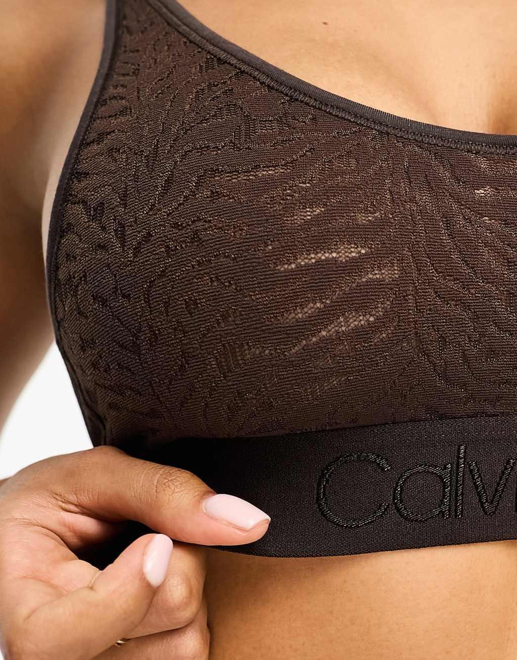 Calvin Klein Intrinsic unlined bralette in brown Product Image