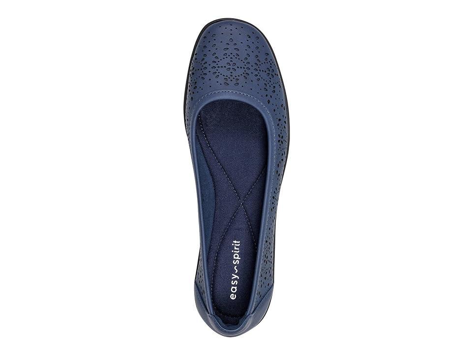 Easy Spirit Alessia Womens Perforated Demi Wedge Flats Blue Product Image
