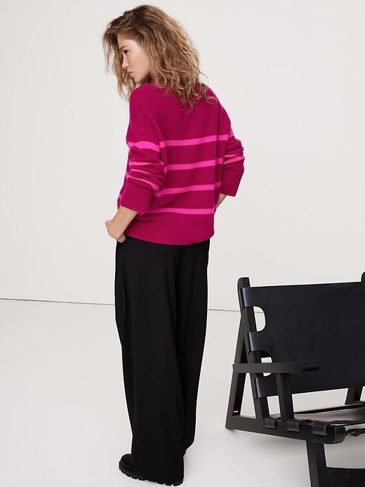 Oversized Midweight Cashmere Crew-Neck Sweater Product Image
