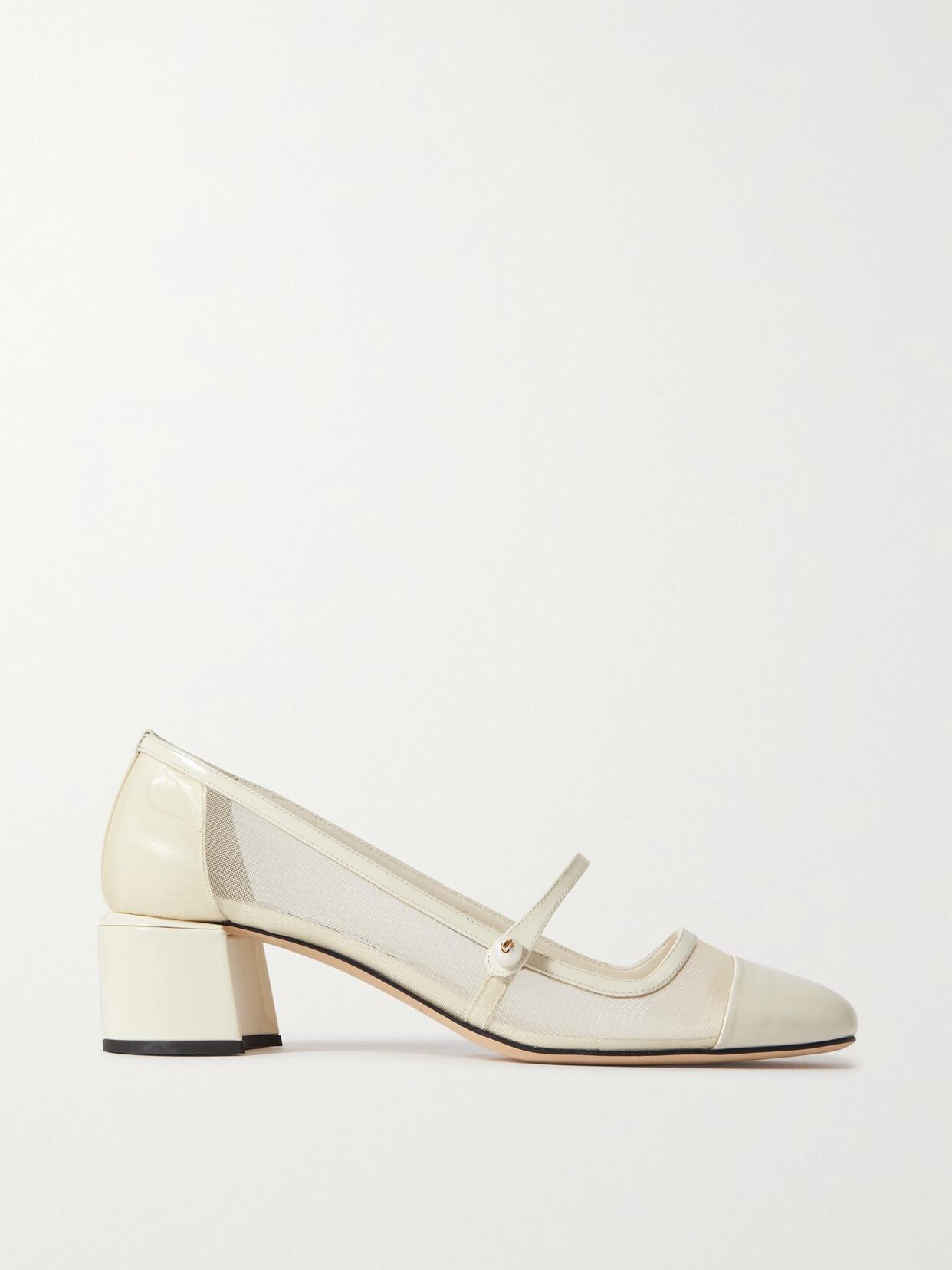 JIMMY CHOO Elisa 45 Leather Pumps In Latte Product Image