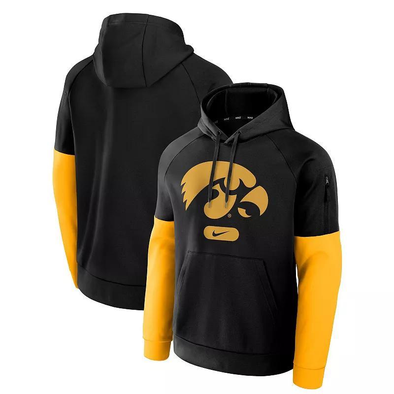 Men's Iowa Hawkeyes Fitness Menâs Nike Therma College Pullover Hoodie Product Image
