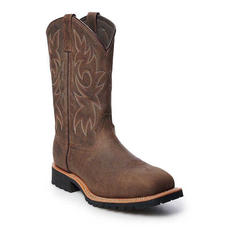 AdTec 9858 Men's Steel Toe Western Work Boots, Size: 11.5 Wide, Brown Product Image