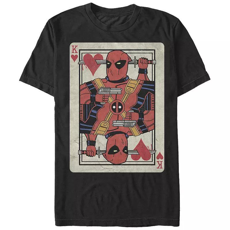 Big & Tall Marvel Deadpool King Of Hearts Graphic Tee, Men's, Size: XXL Tall, Black Product Image