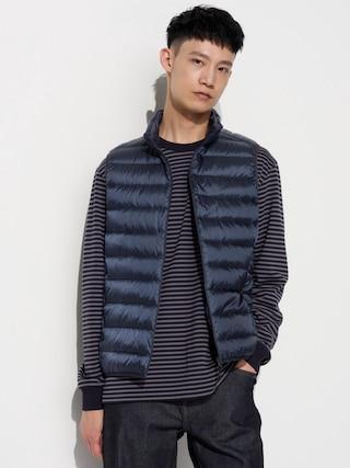 Mens Ultra Light Down Vest with Anti-Static Navy 2XL UNIQLO US Product Image