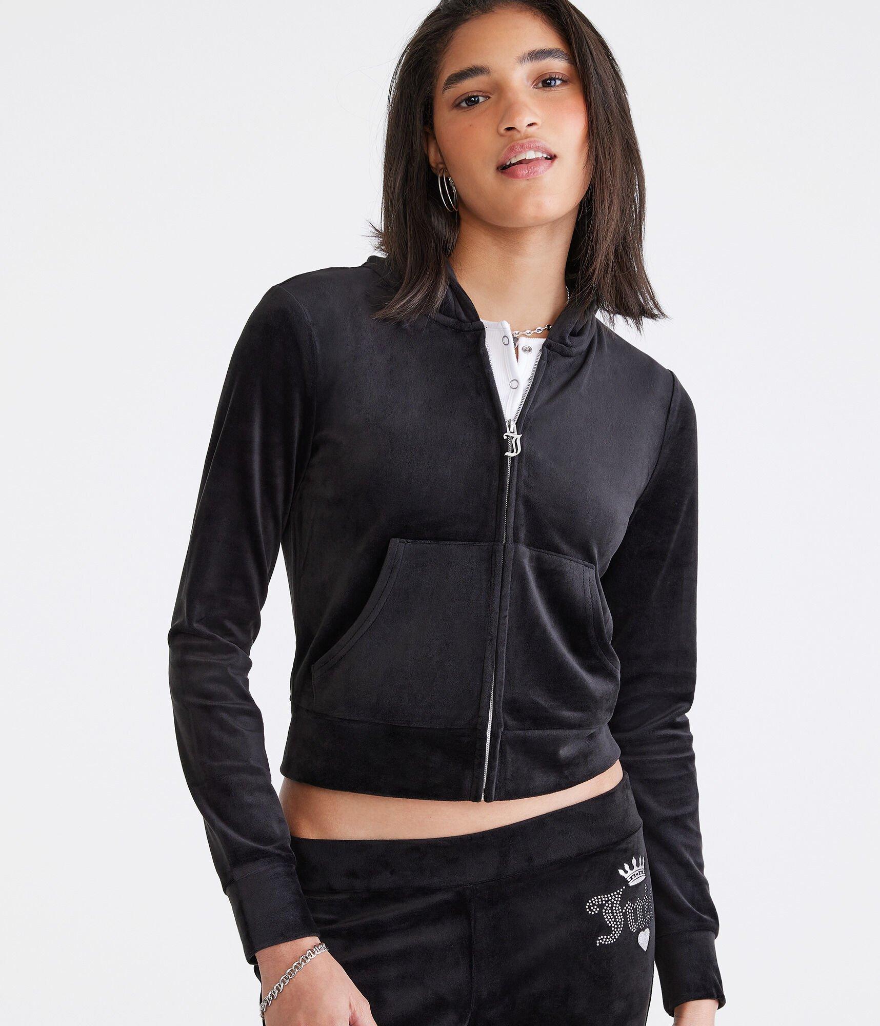 Juicy Couture Bling Velour Full-Zip Hoodie Product Image