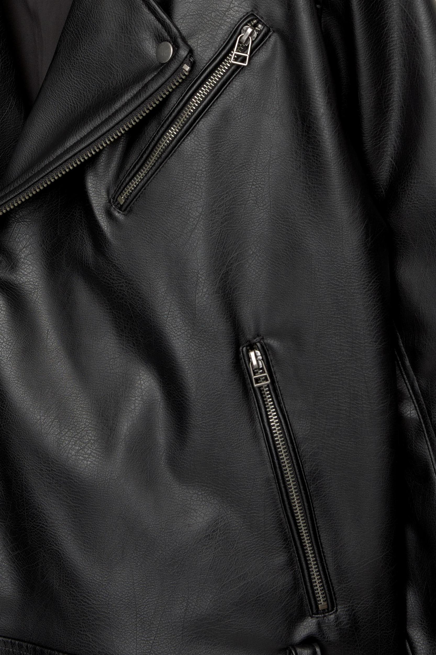 Faux leather biker jacket Product Image