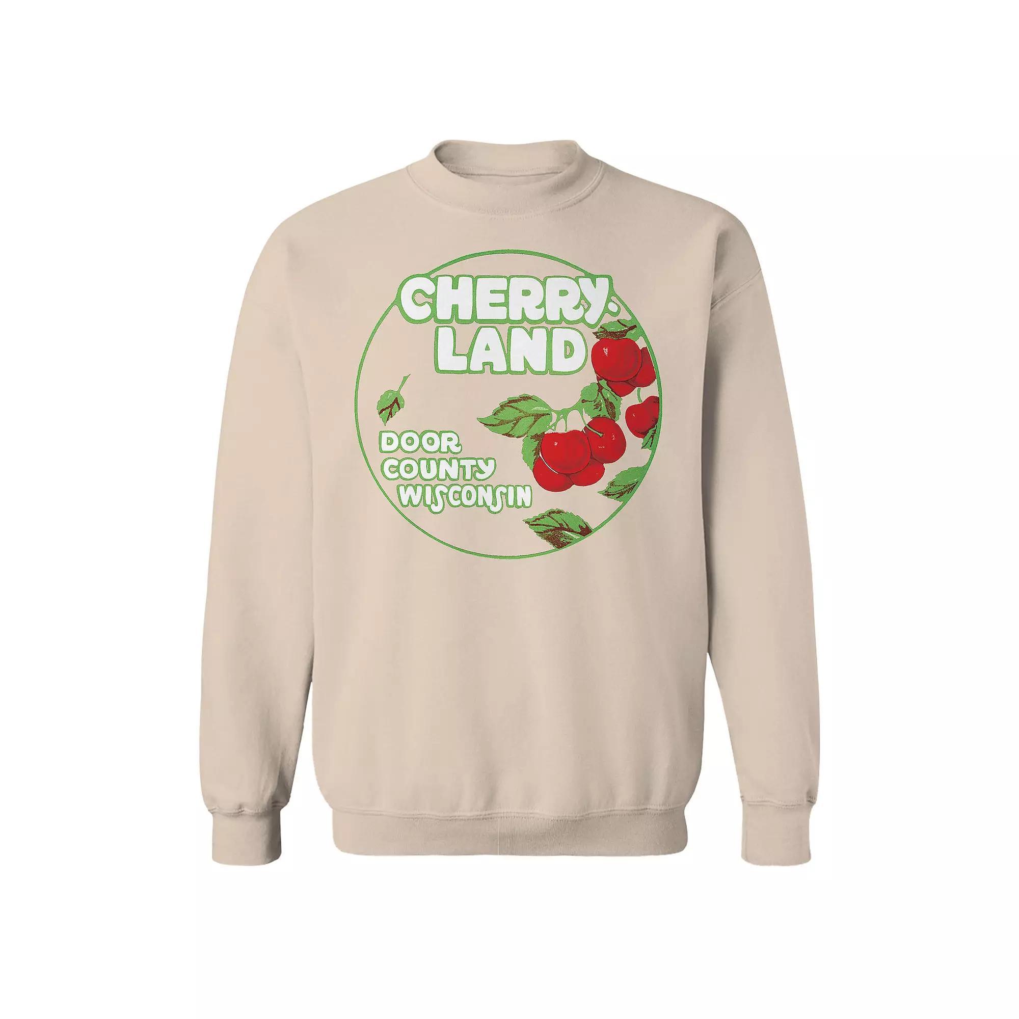 Men's Cherry Land Wisconsin Fleece Sweatshirt, Size: Large, Brown Product Image