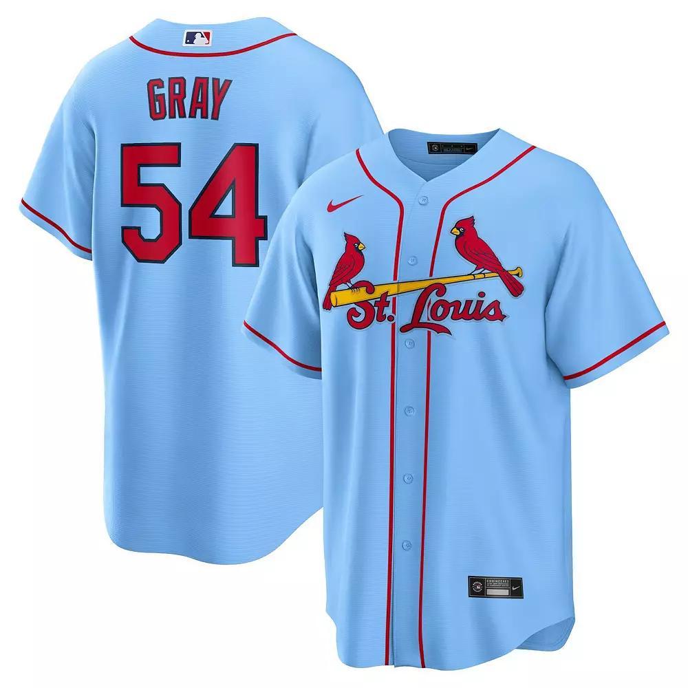 Men's Nike Sonny Gray Light Blue St. Louis Cardinals Alternate Replica Jersey, Size: Large Product Image
