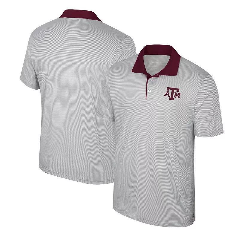 Men's Colosseum Gray Texas A&M Aggies Tuck Striped Polo, Size: XXL, Grey Product Image