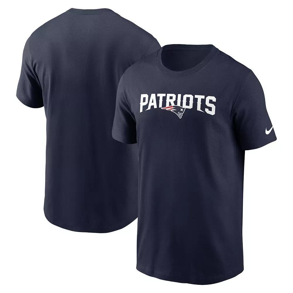 Men's Nike Navy New England Patriots Primetime Wordmark Essential T-Shirt, Size: XL, Blue Product Image