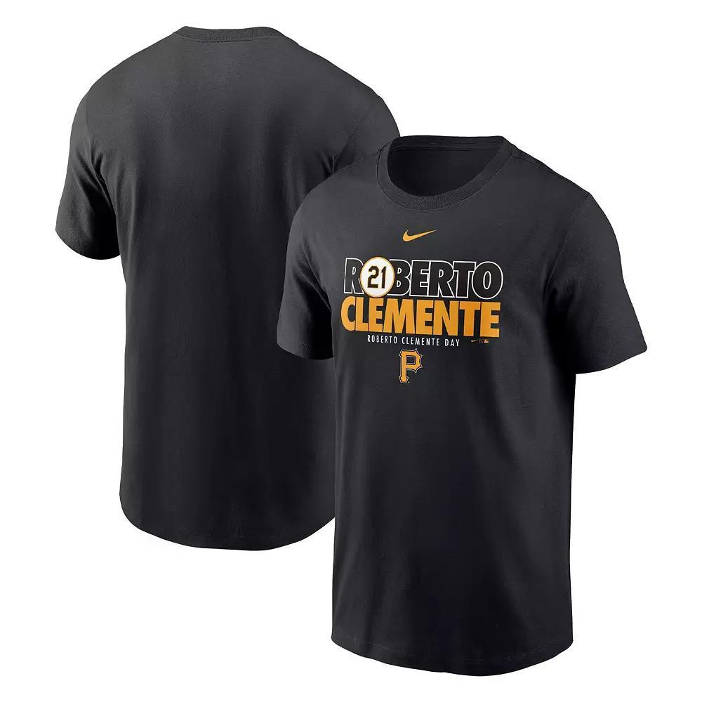 Men's Nike Roberto Clemente Black Pittsburgh Pirates Commemorative T-Shirt, Size: Small Product Image