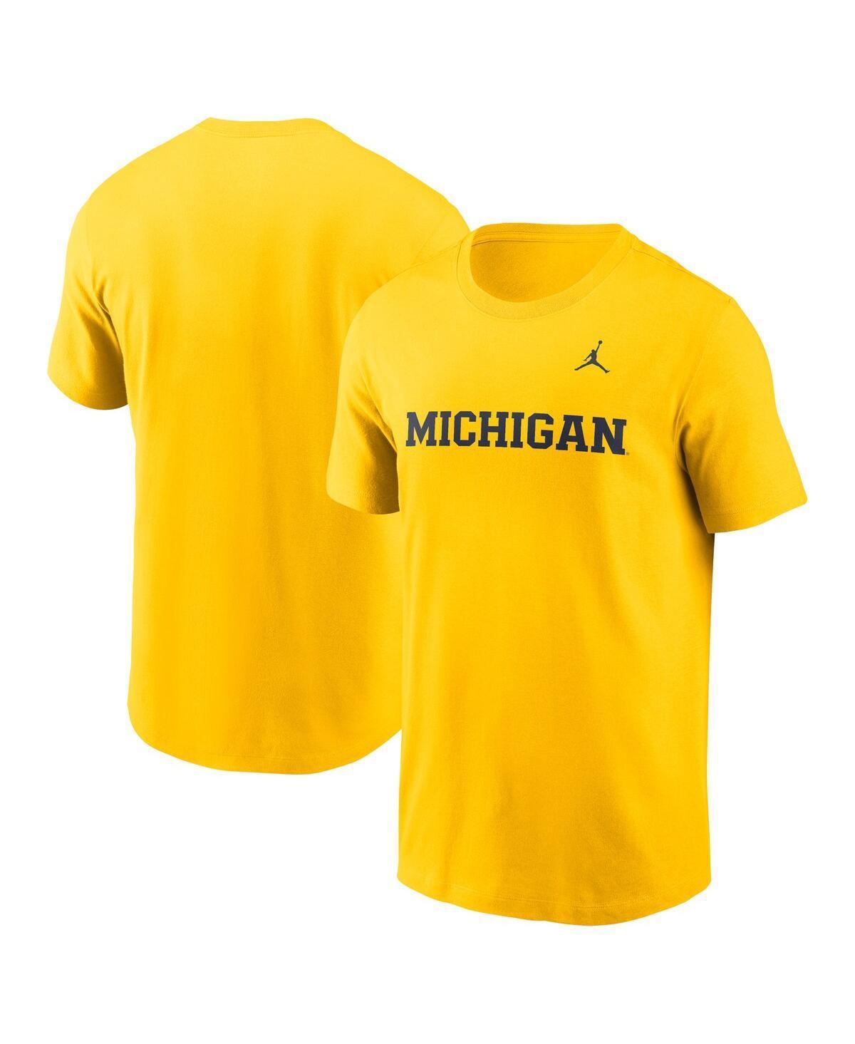 Men's Michigan Wolverines Primetime Wordmark Jordan College T-Shirt Product Image