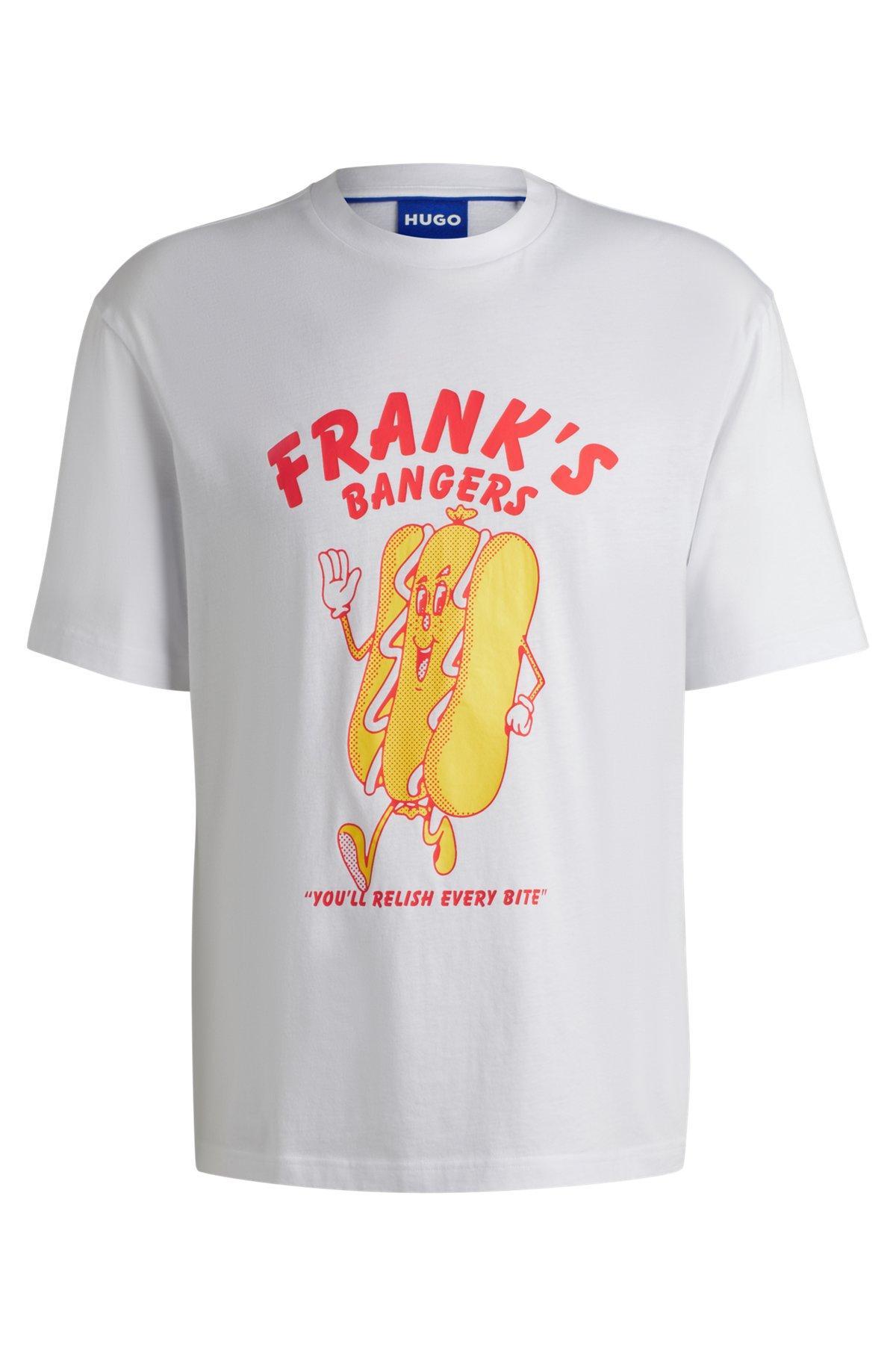 Cotton-jersey regular-fit T-shirt with seasonal artwork Product Image