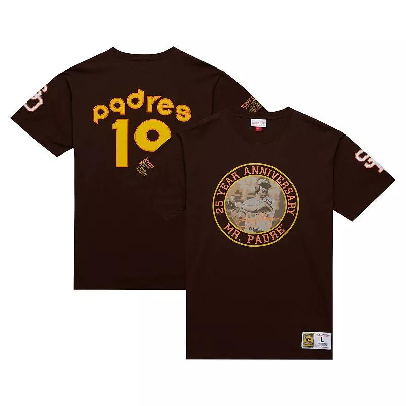 Men's Mitchell & Ness Tony Gwynn Brown San Diego Padres Legends Photo Real T-Shirt, Size: Small Product Image
