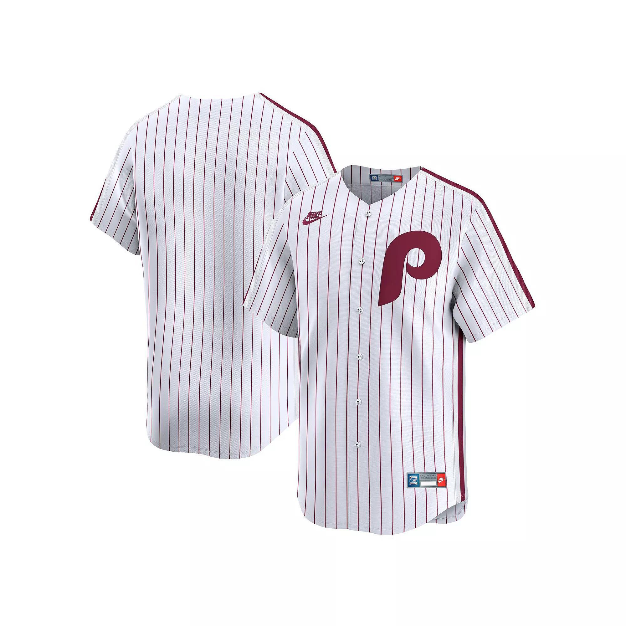 Men's Nike White Philadelphia Phillies Throwback Cooperstown Collection Limited Jersey, Size: XL Product Image
