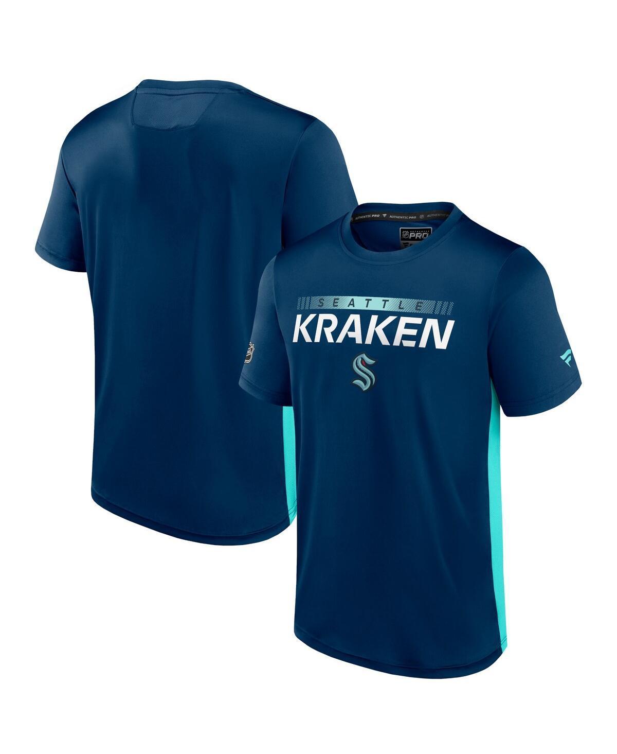 Men's Fanatics Branded Navy/Red Washington Capitals Authentic Pro Rink Tech T-Shirt, Size: Small, Blue Product Image
