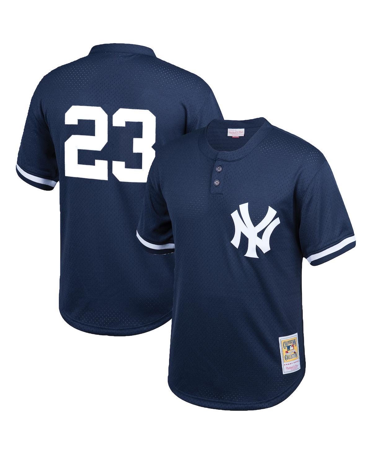 Men's Mitchell & Ness Don Mattingly Navy New York Yankees Cooperstown Collection Big & Tall Mesh Batting Practice Jersey, Size: 6XB, Blue Product Image