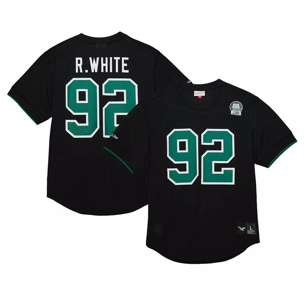 Men's Mitchell & Ness Reggie White Black Philadelphia Eagles Retired Player Name & Number Mesh Top, Size: XL Product Image