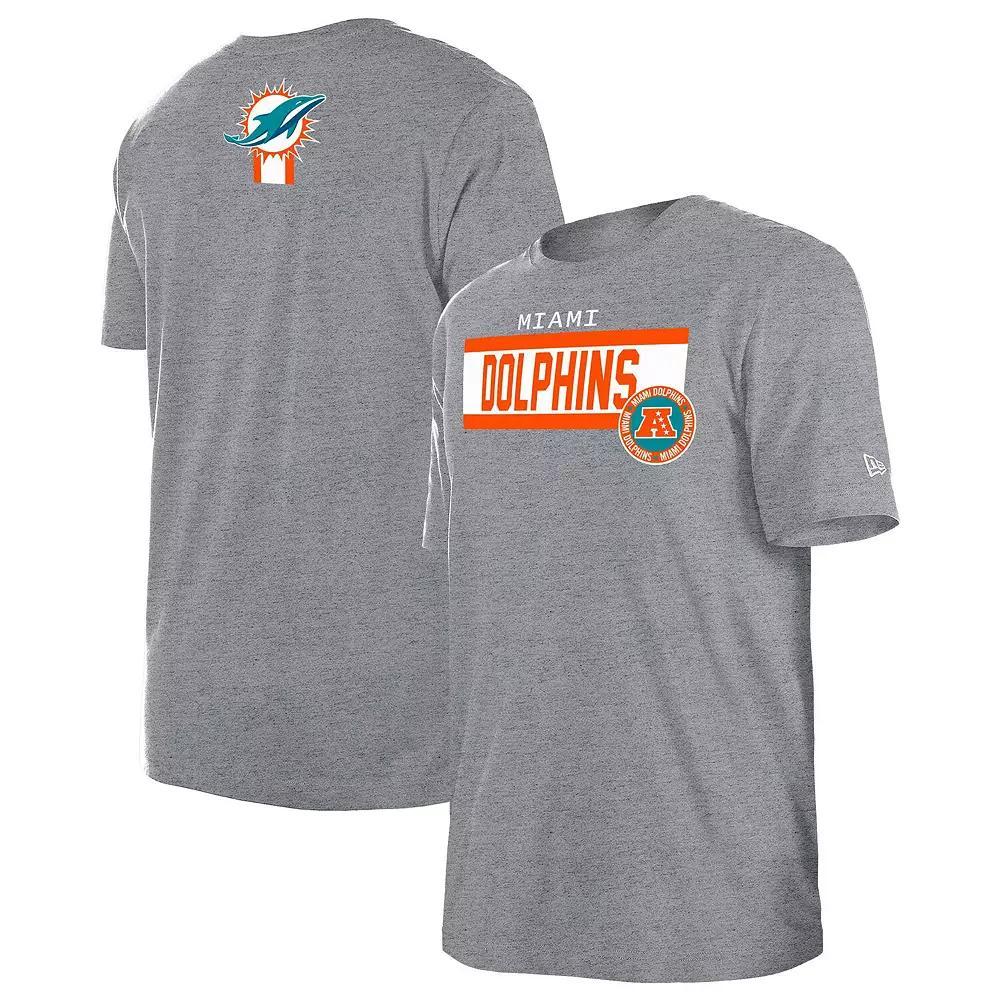 Men's New Era  Grey Miami Dolphins 3rd Down Domestic T-Shirt, Size: Small Product Image
