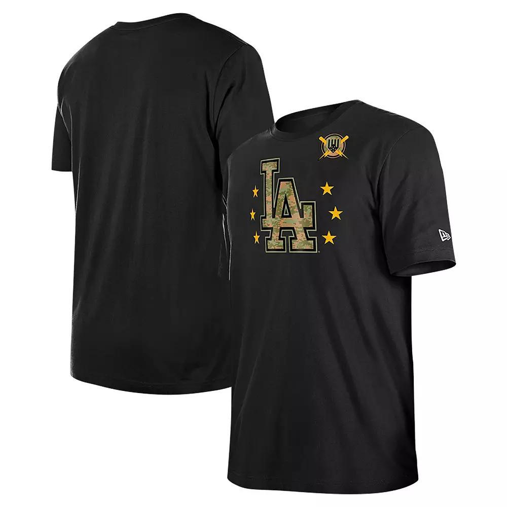 Men's New Era Black Los Angeles Dodgers 2024 Armed Forces Day T-Shirt, Size: Small Product Image