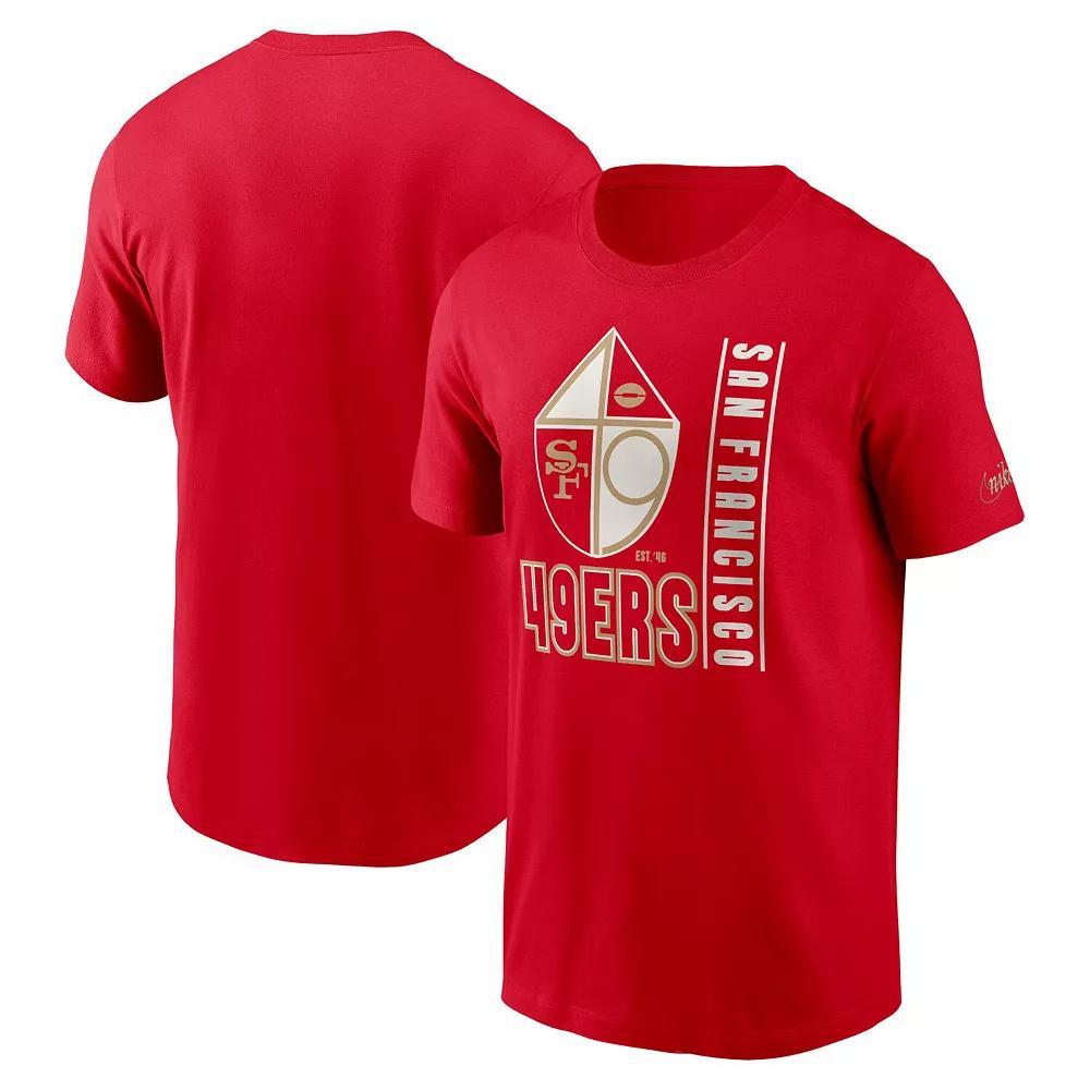 Men's Nike  Scarlet San Francisco 49ers Lockup Essential T-Shirt, Size: Small, Red Product Image
