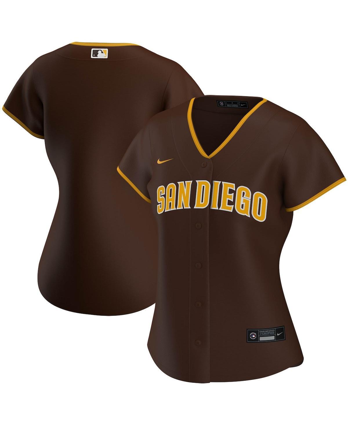 Women's Nike Brown San Diego Padres Road Replica Team Jersey, Size: Small Product Image