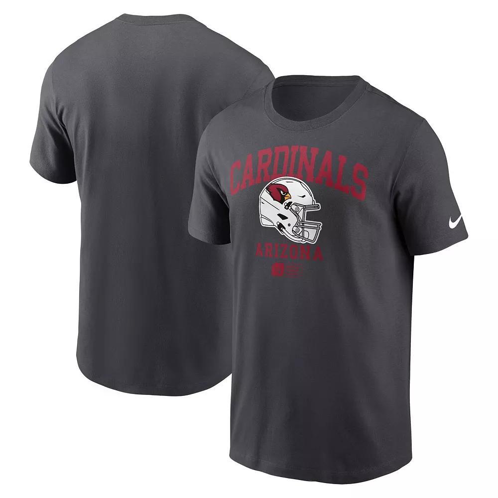 Men's Nike Anthracite Arizona Cardinals Helmet Essential T-Shirt, Size: Large, Grey Product Image