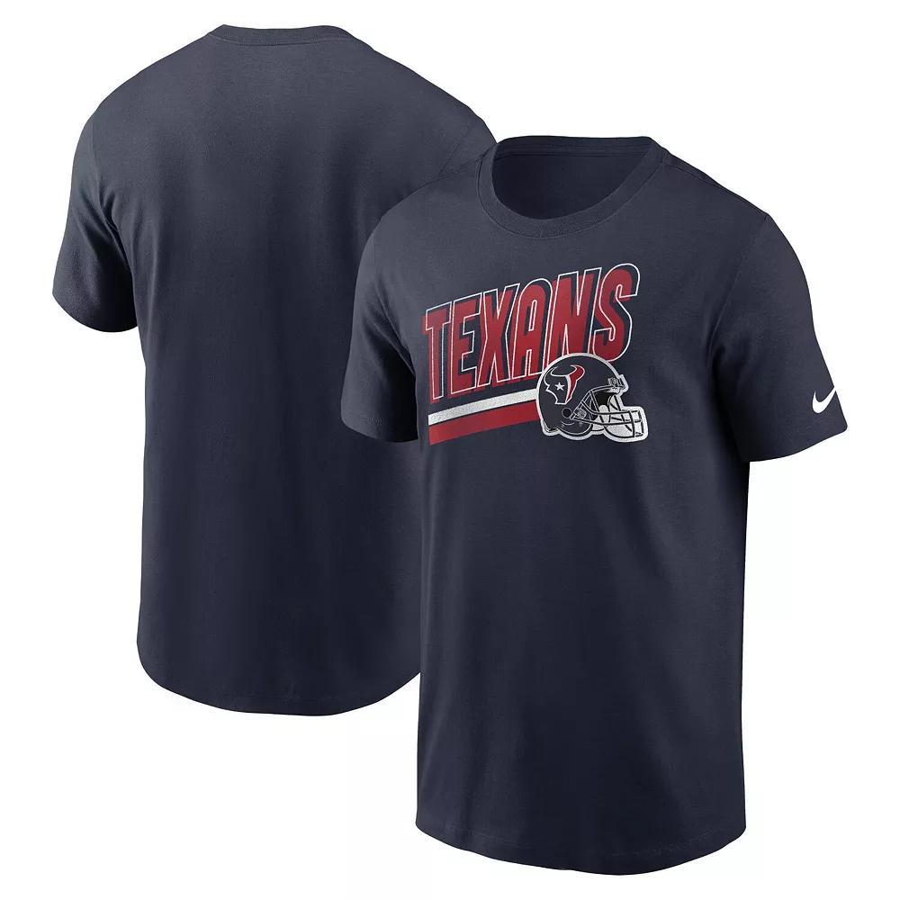 Mens Nike Houston Texans Essential Blitz Lockup T-Shirt Blue Product Image