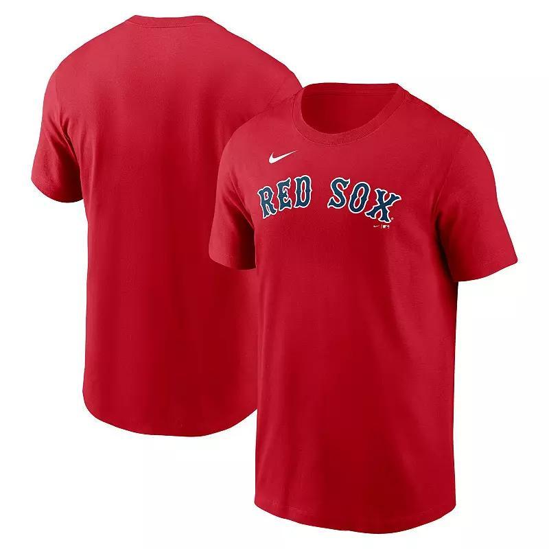 Mens Nike Red Cleveland Guardians Fuse Logo T-Shirt Product Image