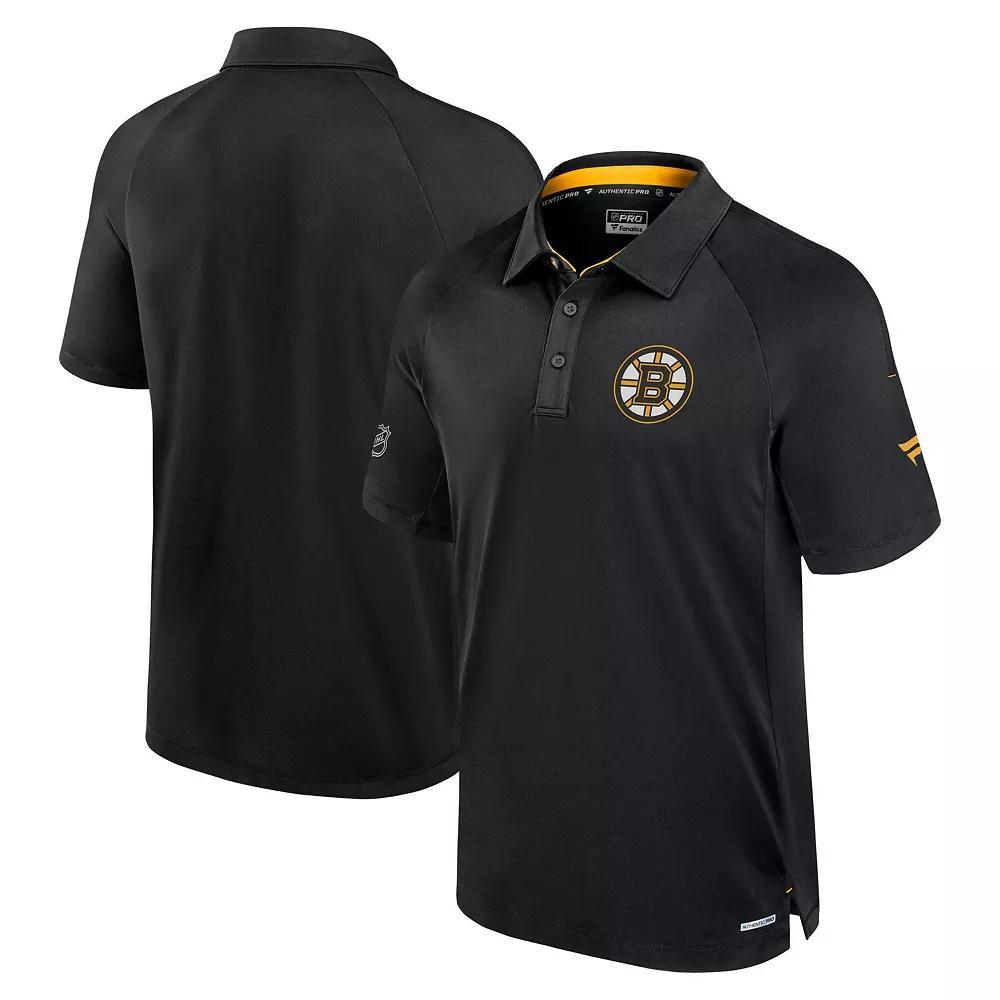 Men's Fanatics  Black Boston Bruins Authentic Pro Rink Polo, Size: XL Product Image