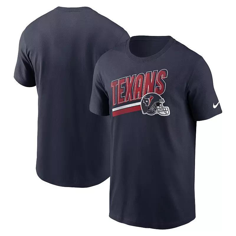Mens Nike Houston Texans Essential Blitz Lockup T-Shirt Blue Product Image