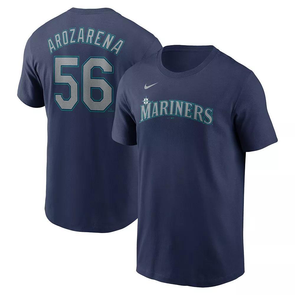 Men's Nike Randy Arozarena Navy Seattle Mariners Fuse Name & Number T-Shirt, Size: Medium, Blue Product Image