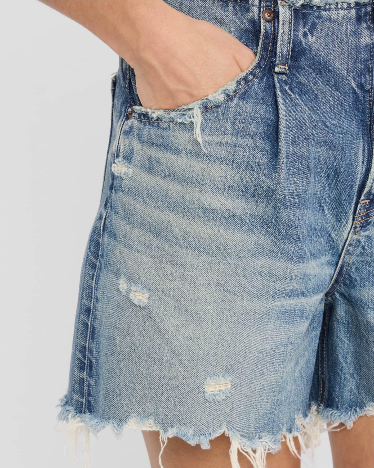 Ludlow Distressed Denim Shorts Product Image