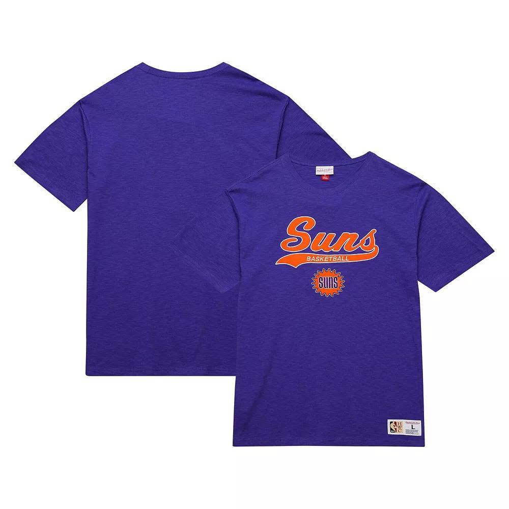 Men's Mitchell & Ness Purple Phoenix Suns Hardwood Classics Felt Applique Slub T-Shirt, Size: XL, Phx Purple Product Image