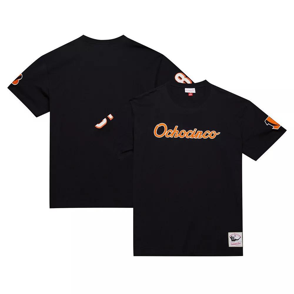 Men's Mitchell & Ness Chad Johnson Black Cincinnati Bengals Retired Player Nickname T-Shirt, Size: Large Product Image