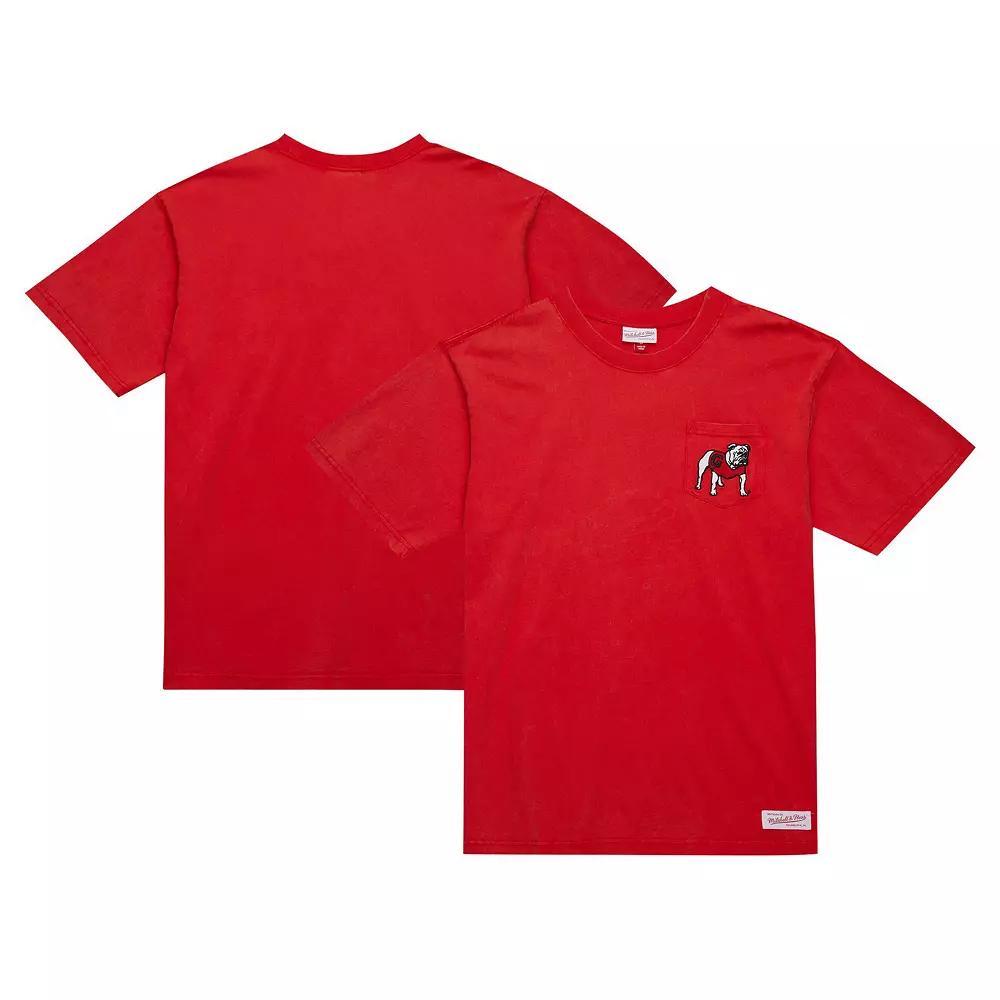 Men's Mitchell & Ness Red Georgia Bulldogs Big & Tall Fade Away Premium T-Shirt, Size: 3XB Product Image