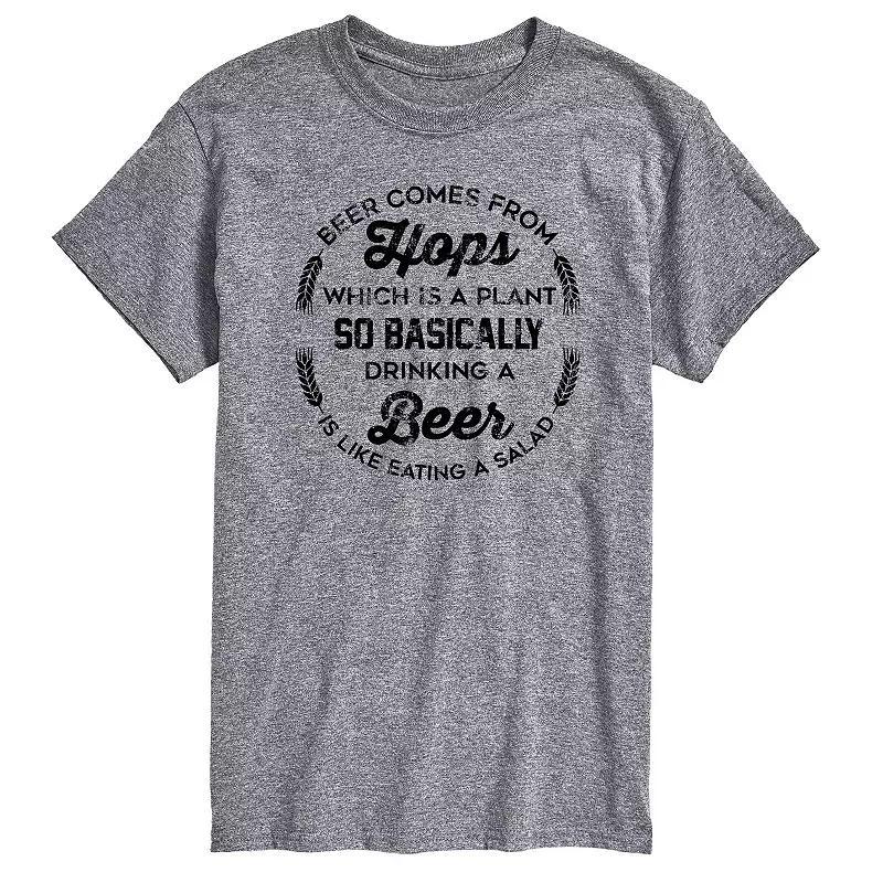 Big & Tall Beer Comes From Hops Graphic Tee, Mens Product Image