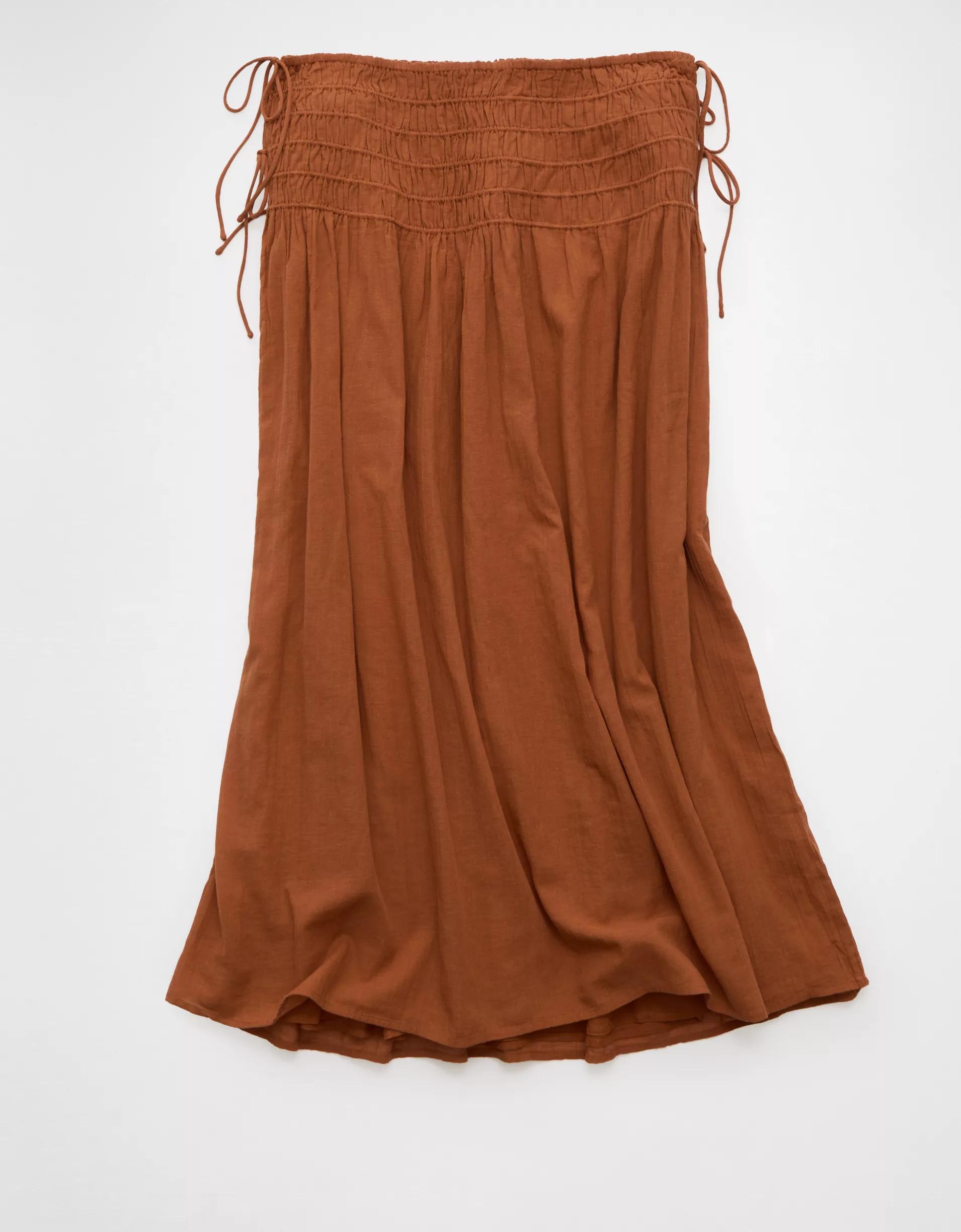AE High-Waisted Tie Side Maxi Skirt Product Image