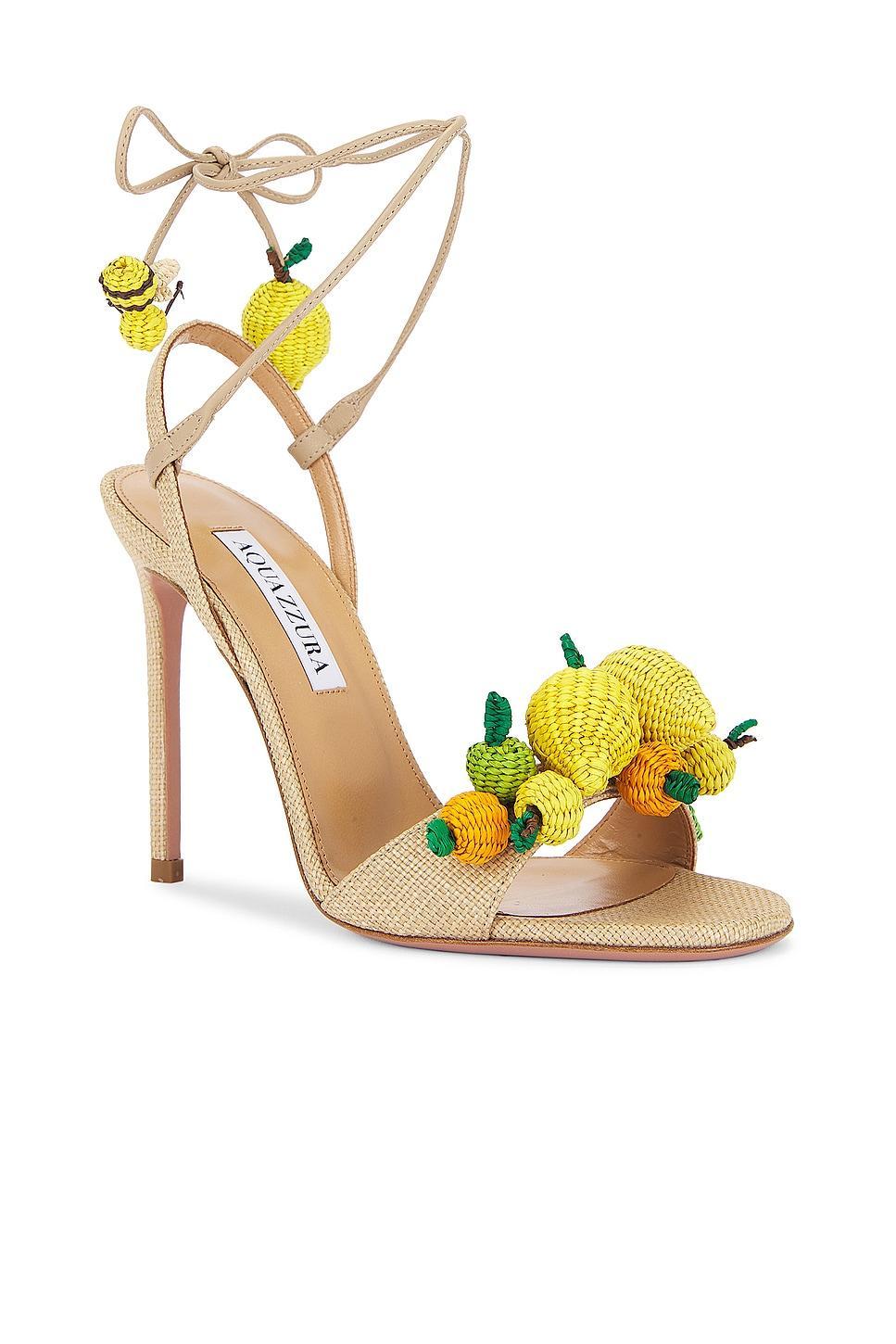 Aquazzura Citrus Punch 105 Sandal in Nude Product Image