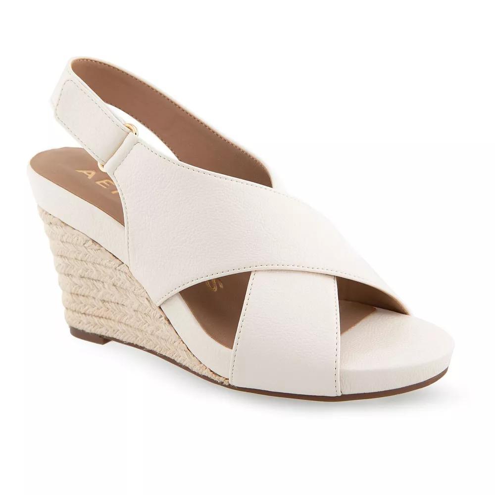Aerosoles Payton Women's Wedge Sandals, Size: 10.5, Eggnog Pu Leather Product Image