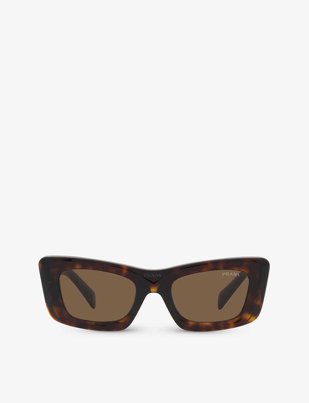 PRADA Pr 13zs 2au06b Cat Eye Sunglasses In Brown Product Image