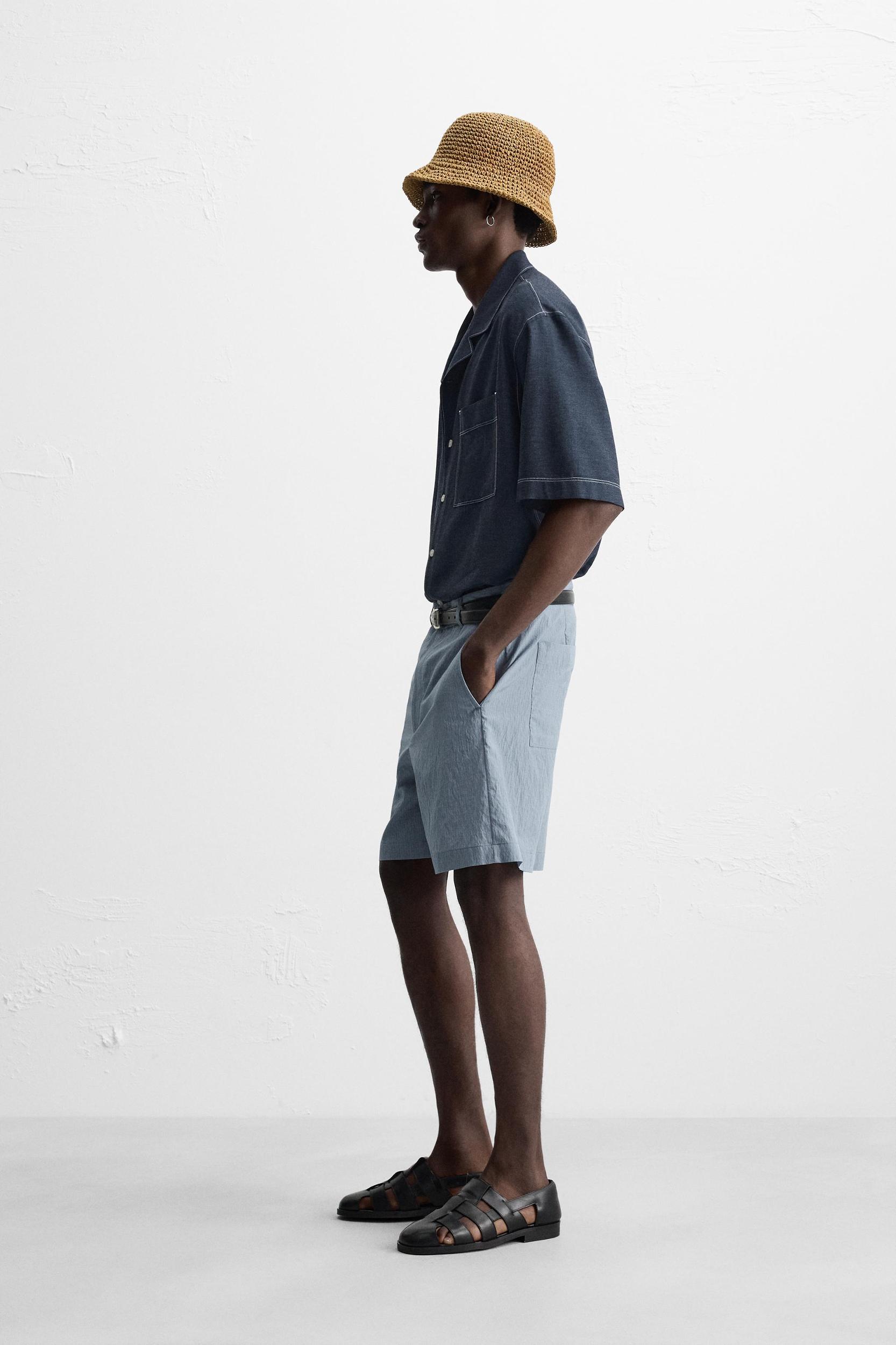 CONTRAST TOPSTITCHED SHIRT Product Image