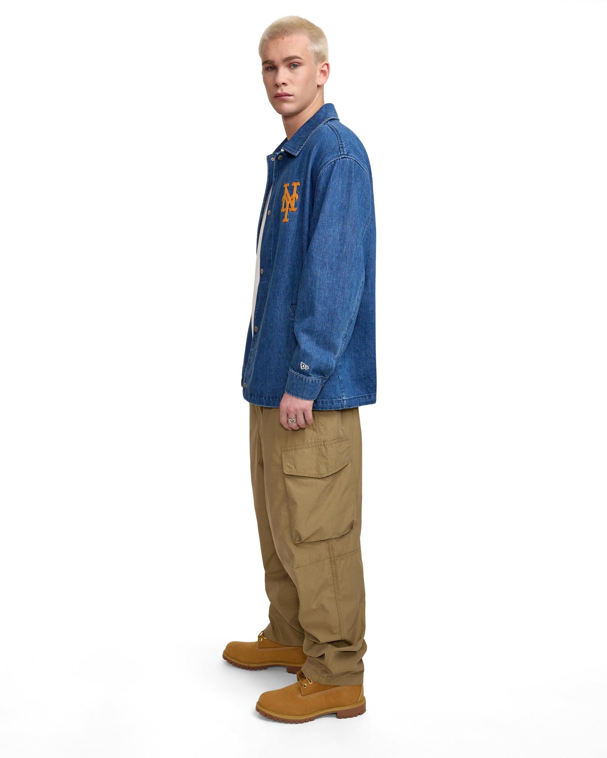 New York Mets Denim Coach Jacket Male Product Image
