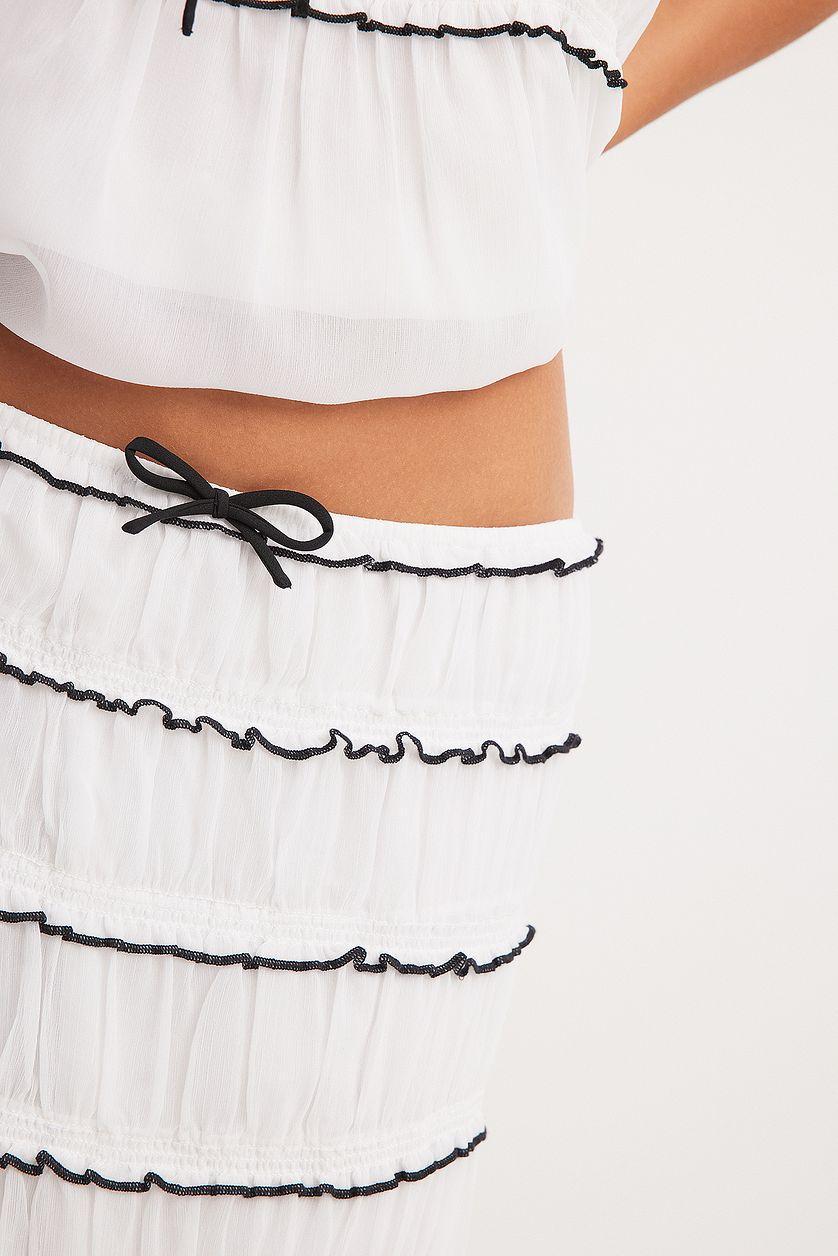 Chiffon Contrast Detail Skirt Product Image