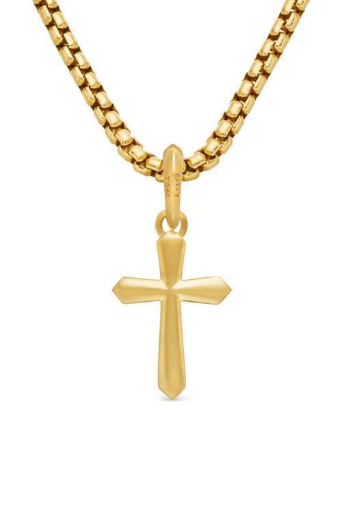 Mens Roman Cross Pendant in 18K Gold, 19mm Product Image